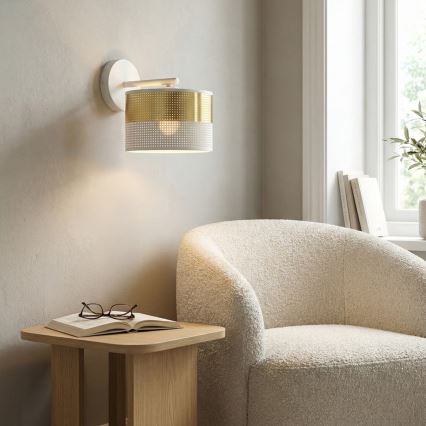 LUX Wall Lamp 1xE27/15W/230V White/Gold