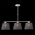 LUXERA 18067 - Chandelier COMBO 3xE27/60W grey