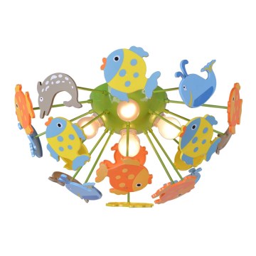 LUXERA 28016 - Children's ceiling light AQUARIUM 5xE14/40W/230V