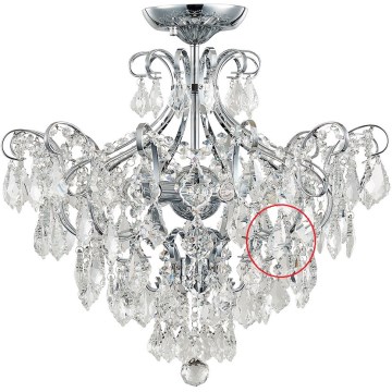 Luxera 33304 - Replacement crystal for chandelier GRANADA 5 cm