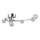 LUXERA 46010 - Surface-mounted chandelier CASCADA 6xG4/20W/230V