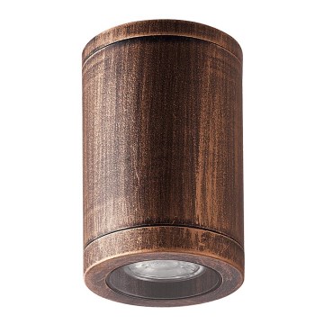 Luxera 48326 - Outdoor ceiling light MOPTI 1xGU10/7W/230V IP54 bronze