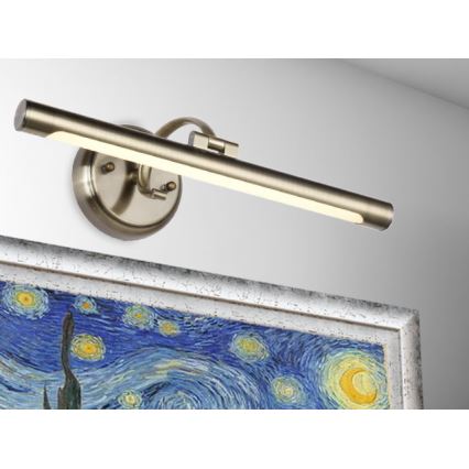 LUXERA 62301 - LED picture light MOSSARIO LED/8W/230V brass