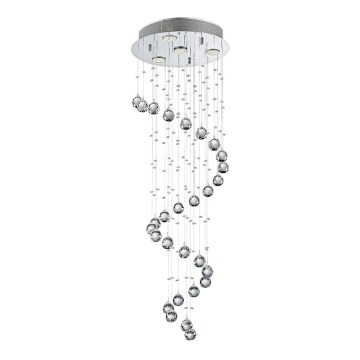 LUXERA 62410 - Surface-mounted crystal chandelier COIL 4xGU10/50W/230V