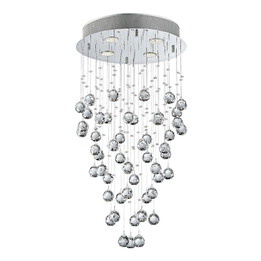 LUXERA 62411 - Surface-mounted crystal chandelier NORR 4xGU10/50W/230V