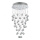 LUXERA 62411 - Surface-mounted crystal chandelier NORR 4xGU10/50W/230V