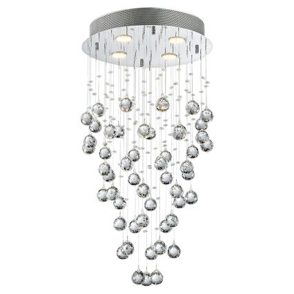 LUXERA 62411 - Surface-mounted crystal chandelier NORR 4xGU10/50W/230V
