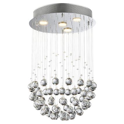 LUXERA 62413 - Surface-mounted crystal chandelier XAVER 4xGU10/50W/230V