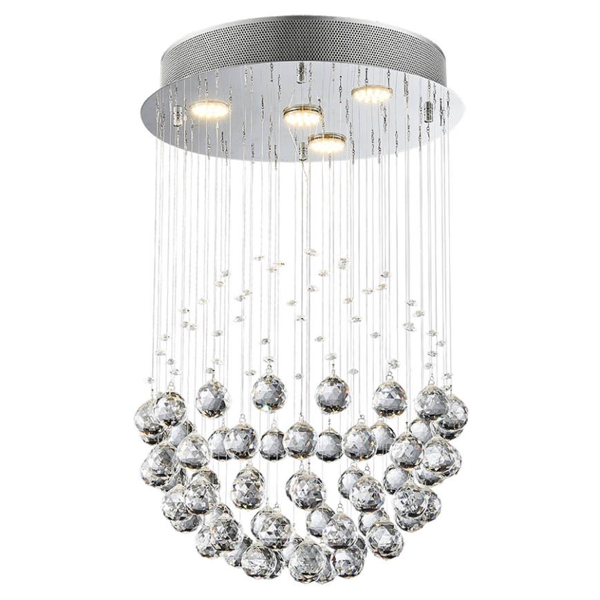 LUXERA 62413 - Surface-mounted crystal chandelier XAVER 4xGU10/50W/230V