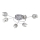 LUXERA 64039 - Surface-mounted chandelier DELPHI 6xG4/20W/230V