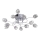 LUXERA 64040 - Surface-mounted chandelier DELPHI 12xG4/20W/230V