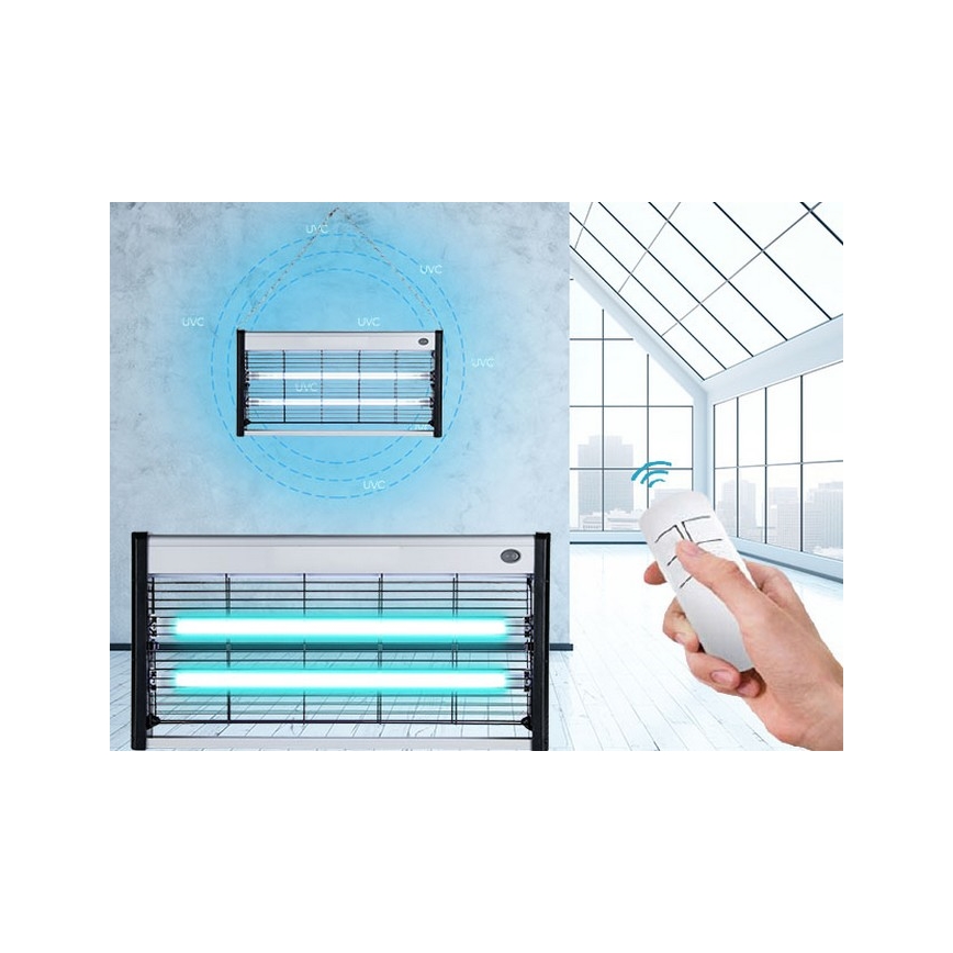 Luxera 70418 - Disinfection germicidal lamp 2xT5 UVC/15W/230V + RC