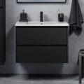 LYKE 80 cm Black Bathroom Vanity Unit with Sink
