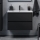 LYKE 80 cm Black Bathroom Vanity Unit with Sink