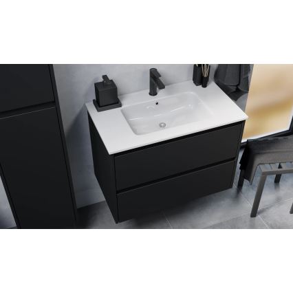 LYKE 80 cm Black Bathroom Vanity Unit with Sink