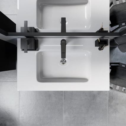 LYKE 80 cm Black Bathroom Vanity Unit with Sink