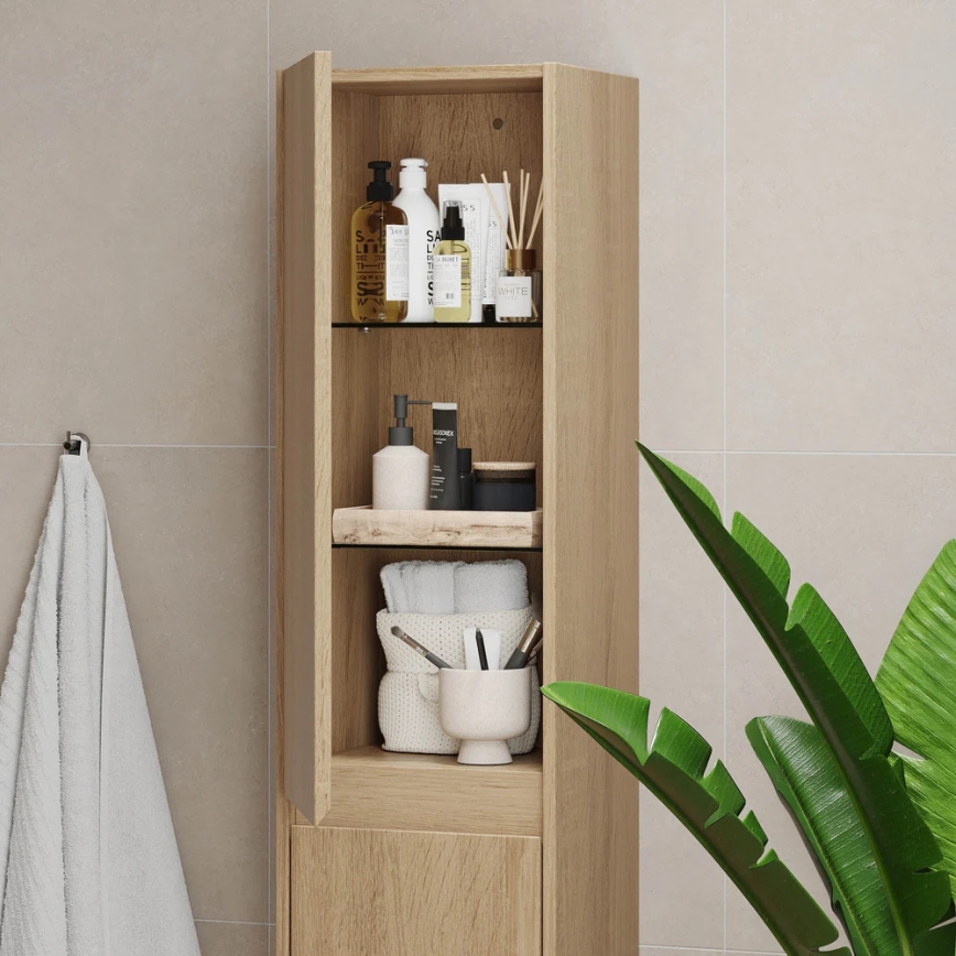 LYKE Bathroom Cabinet 174 cm, Oak