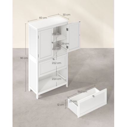 MADAM White Chest of Drawers