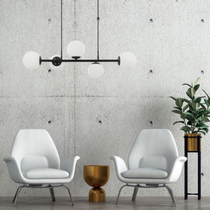 MADDIE Pendant Light 5xE14/5W/230V Black