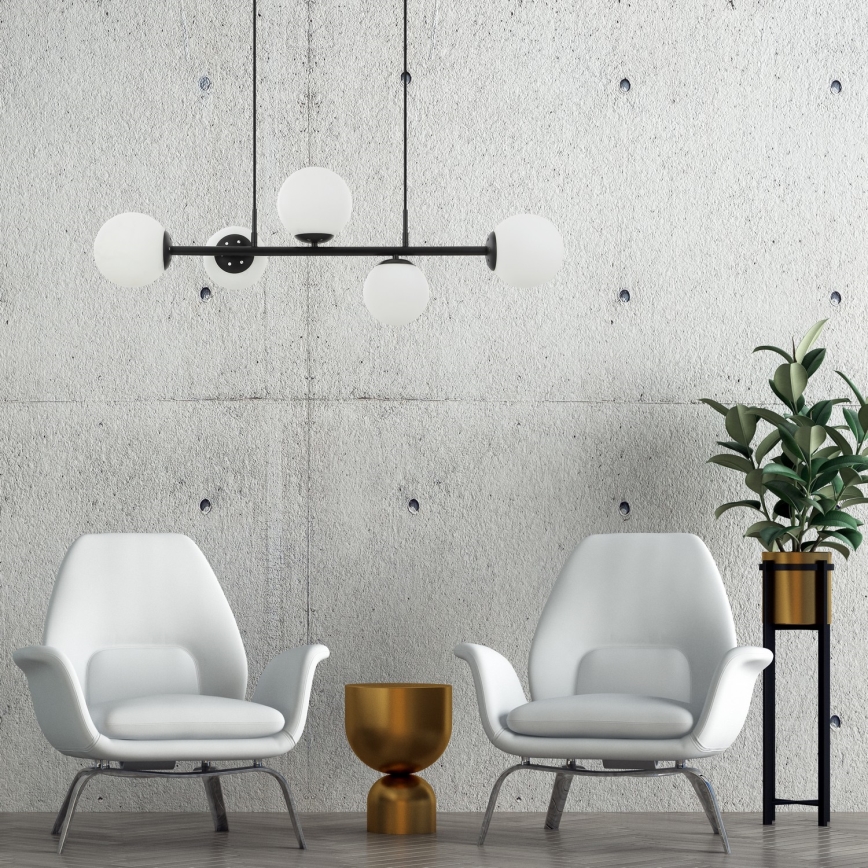 MADDIE Pendant Light 5xE14/5W/230V Black