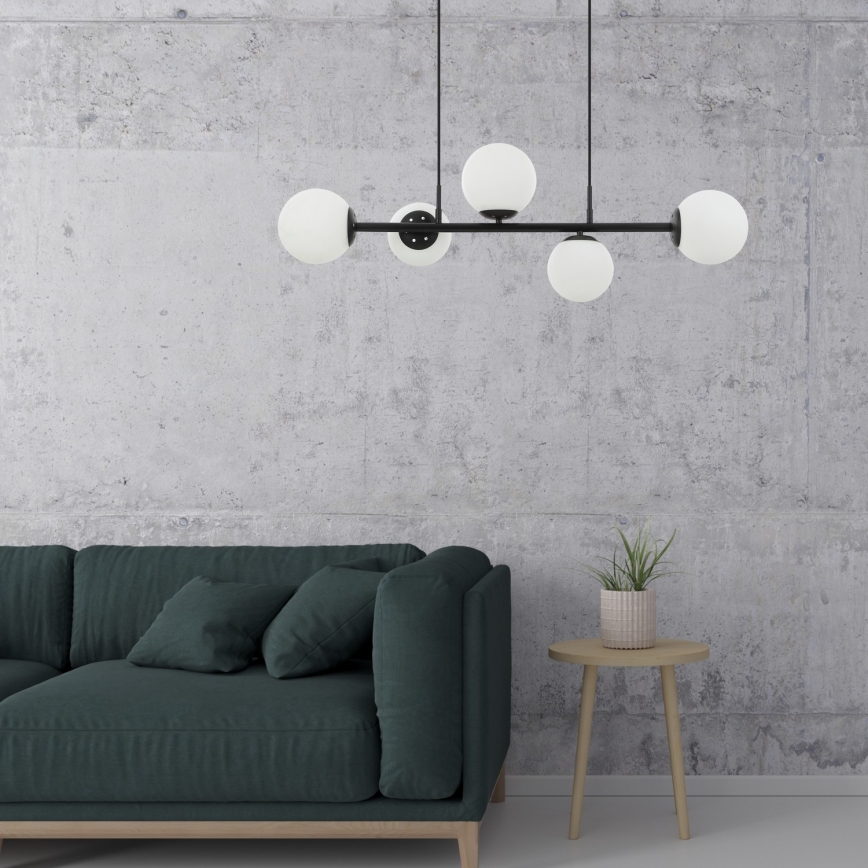 MADDIE Pendant Light 5xE14/5W/230V Black