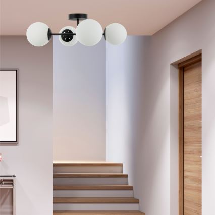 MADDIE Semi-Flush Ceiling Light 4xE14/5W/230V Black