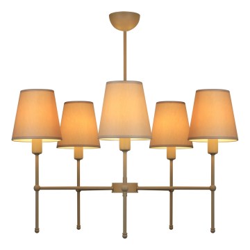 MADELA Rod Chandelier 5x E14/40W/230V White/Beige