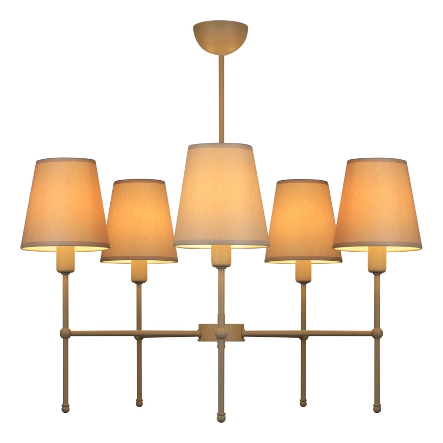 MADELA Rod Chandelier 5x E14/40W/230V White/Beige