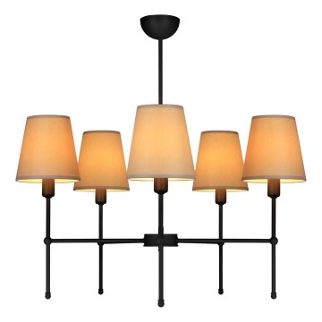 MADELA Rod Chandelier 5xE14/40W/230V, Beige/Black