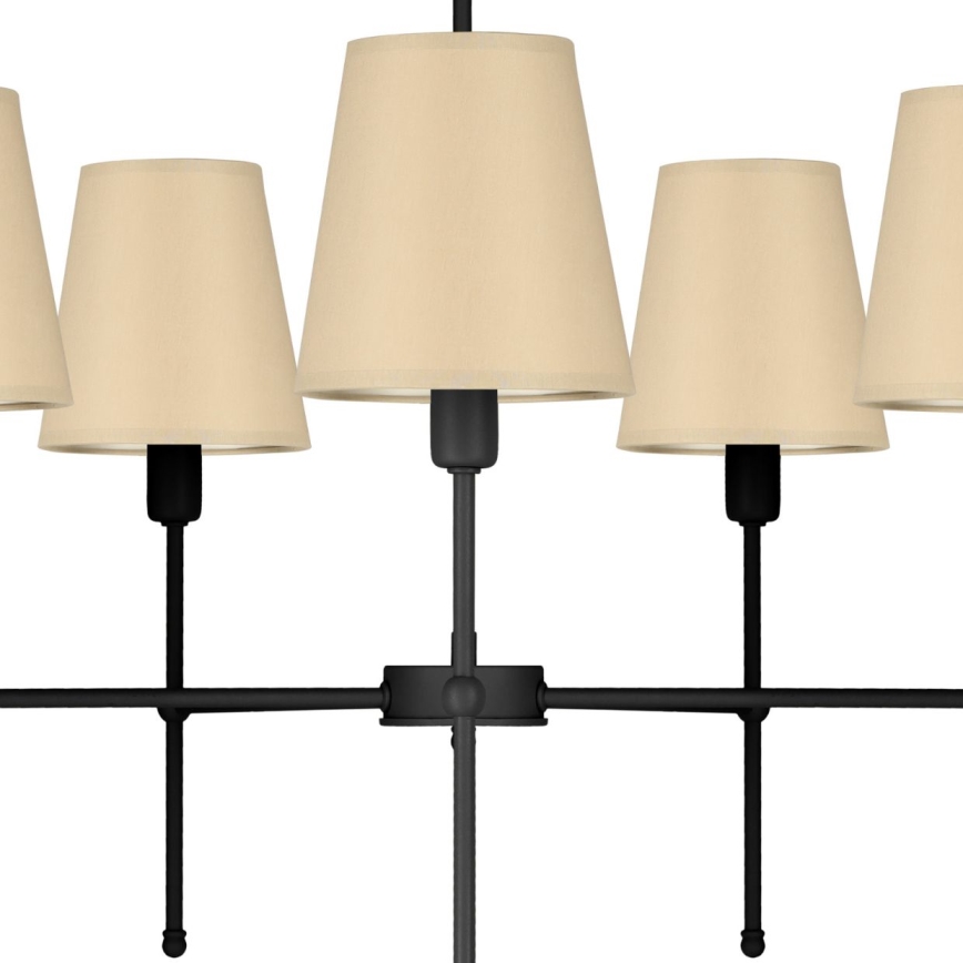 MADELA Rod Chandelier 5xE14/40W/230V, Beige/Black