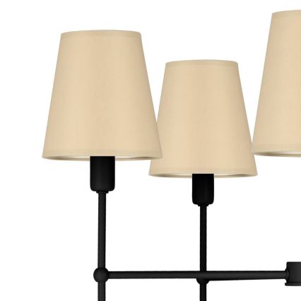 MADELA Rod Chandelier 5xE14/40W/230V, Beige/Black