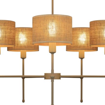 MADELA rod chandelier 5xE14/40W/230V jute/beige