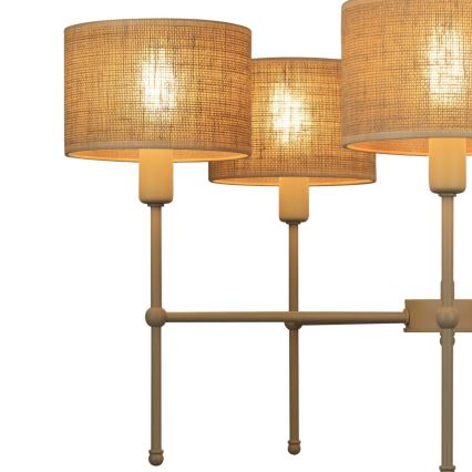 MADELA rod chandelier 5xE14/40W/230V jute/beige