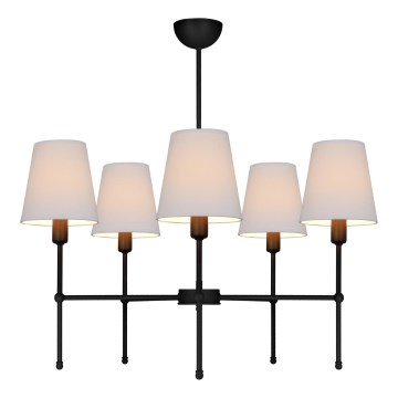 MADELA Rod Chandelier 5xE14/40W/230V White/Black