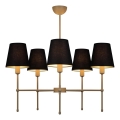 MADELA Rod-Mounted Chandelier 5xE14/40W/230V Black/Beige