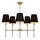 MADELA Rod-Mounted Chandelier 5xE14/40W/230V Black/Beige