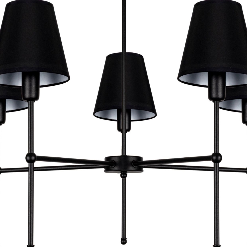 MADELA Rod-Mounted Chandelier 5xE14/40W/230V Black
