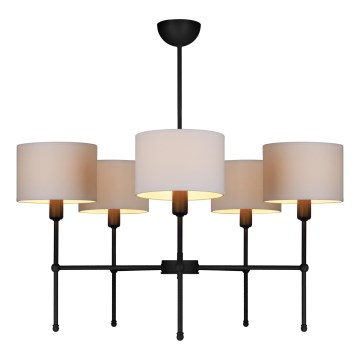 MADELA Rod-Mounted Chandelier 5xE14/40W/230V White/Black