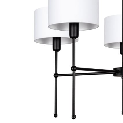 MADELA Rod-Mounted Chandelier 5xE14/40W/230V White/Black