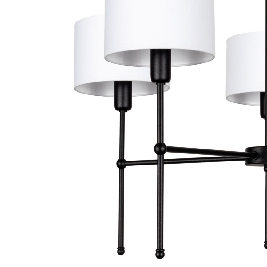 MADELA Rod-Mounted Chandelier 5xE14/40W/230V White/Black