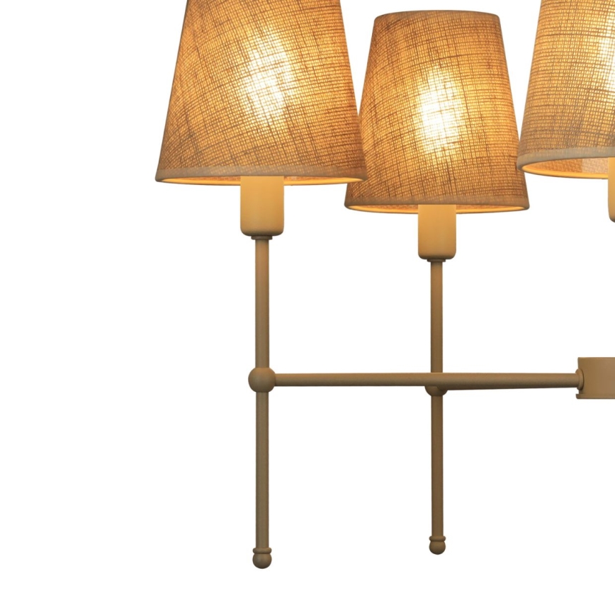 MADELA Rod Pendant Light 5xE14/40W/230V jute/beige