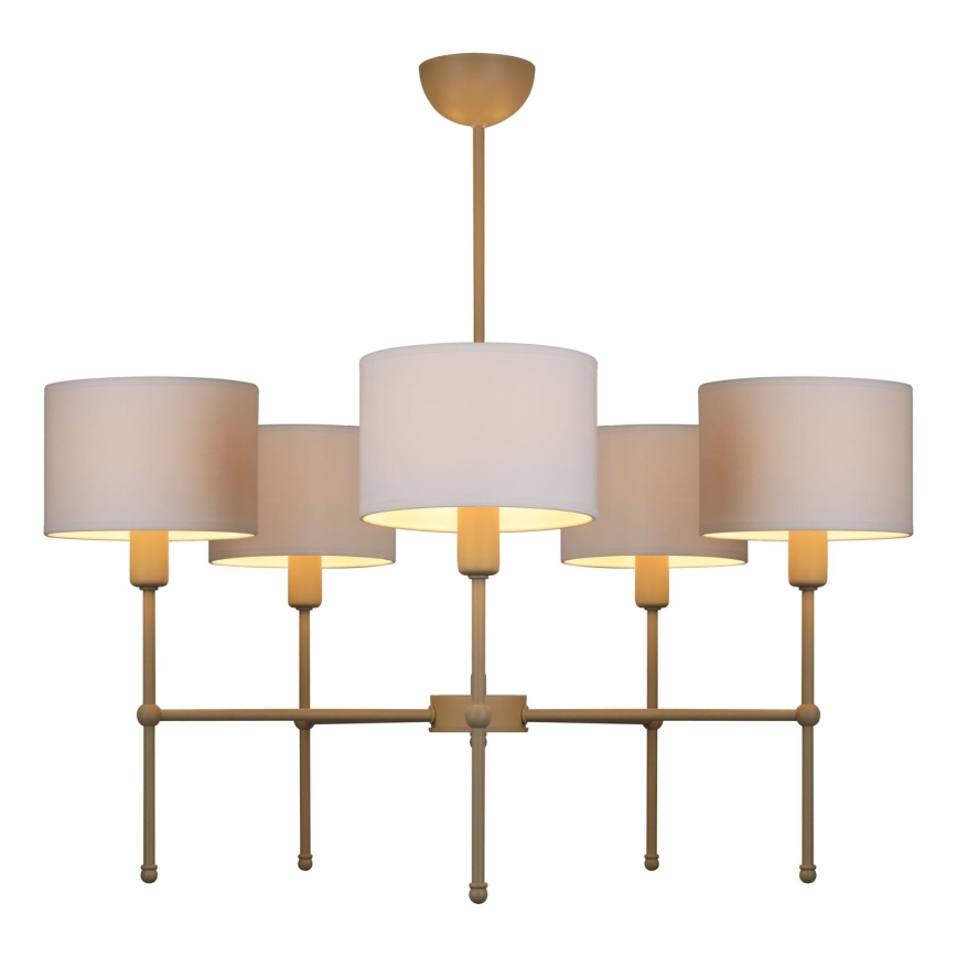 MADELA Rod Pendant Light 5xE14/40W/230V White/Beige