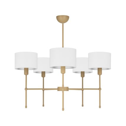 MADELA Rod Pendant Light 5xE14/40W/230V White/Beige