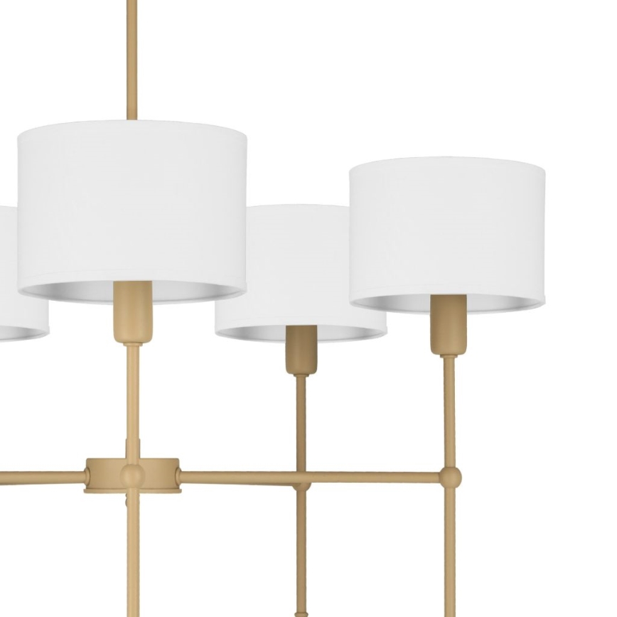 MADELA Rod Pendant Light 5xE14/40W/230V White/Beige