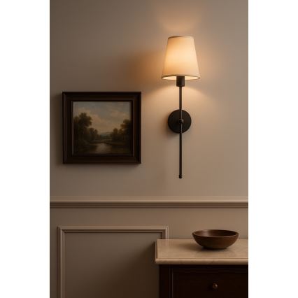 MADELA Wall Lamp 1x E14/40W/230V Beige/Black