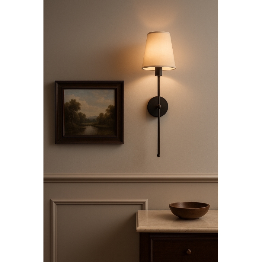 MADELA Wall Lamp 1x E14/40W/230V Beige/Black