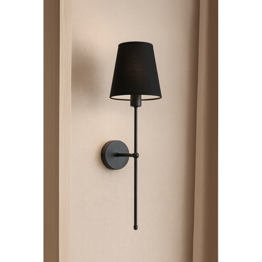 MADELA Wall Lamp 1x E14/40W/230V, Black