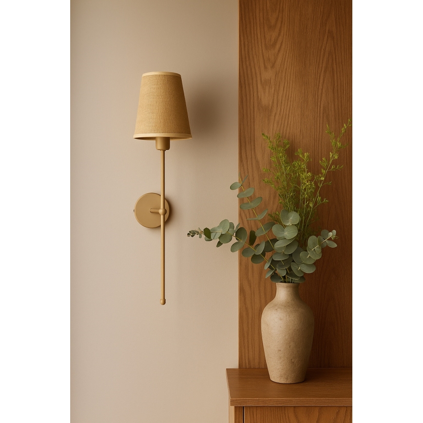 MADELA Wall Lamp 1xE14/40W/230V Jute/Beige