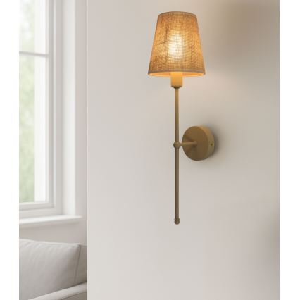 MADELA Wall Lamp 1xE14/40W/230V Jute/Beige