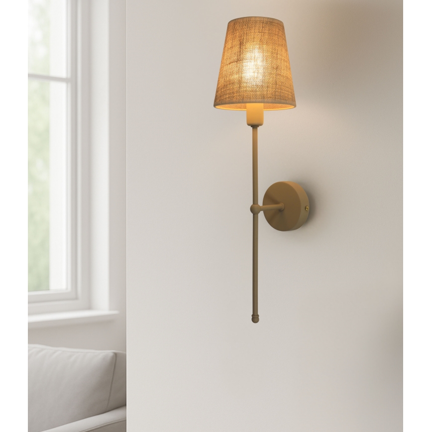 MADELA Wall Lamp 1xE14/40W/230V Jute/Beige